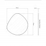 Настенное асимметричное зеркало в чёрной металлической раме Анора в интернет-магазине «Зеркала с подсветкой» фото